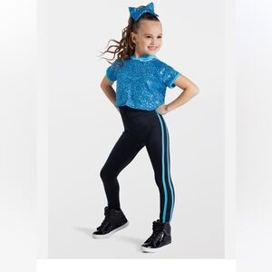 Sparkly Blue Kids Costume Set